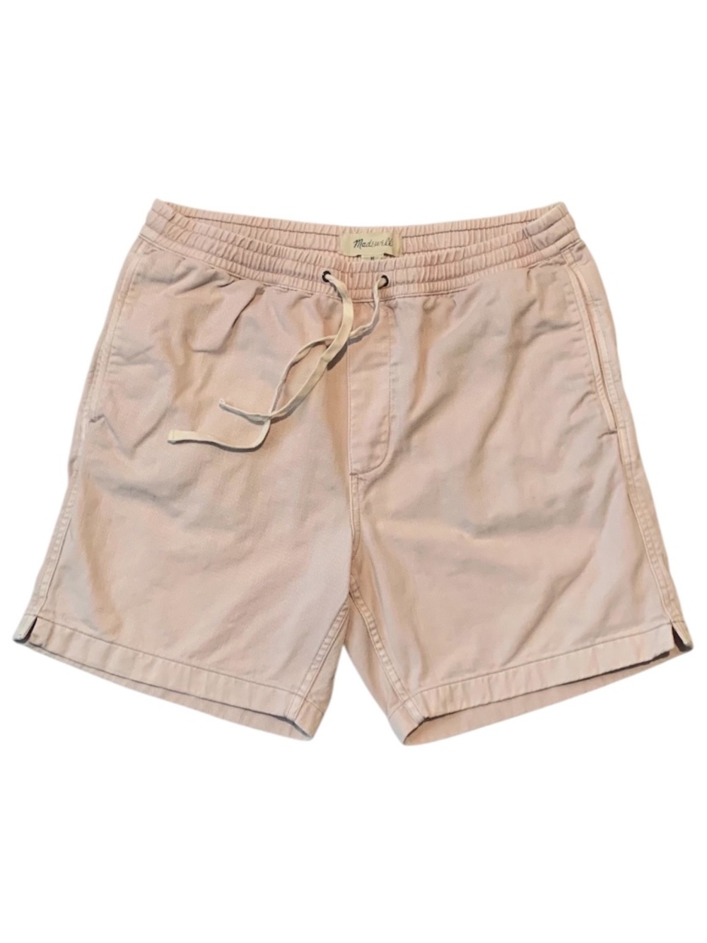 Madewell Everywear Cotton Shorts Pull-On Washed Pink 6.5" Inseam Unisex Medium M